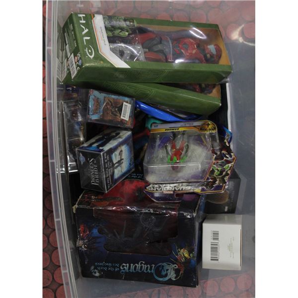 TOTE OF ASSORTED COLLECTABLE FIGURES