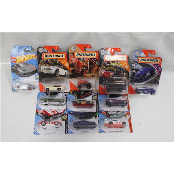 FLAT OF HOTWHEELS+MATCHBOX DIECASTS