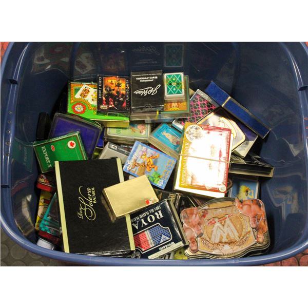 TOTE OF COLLECTOR DECKS OF CARDS