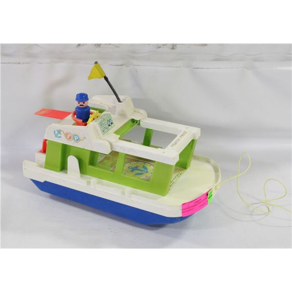 VINTAGE FISHER PRICE HAPPY HOUSEBOAT