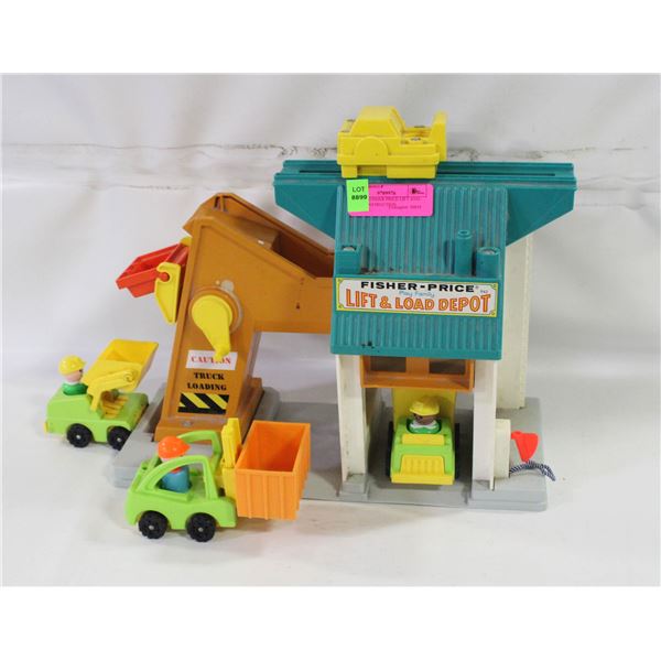 VINTAGE FISHER PRICE LIFT AND LOAD CONSTRUCTION