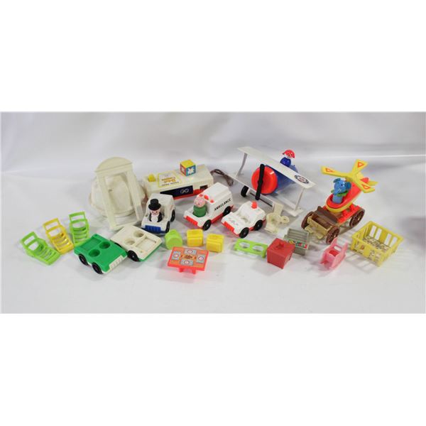 FLAT OF VINTAGE FISHER PRICE ASSORTED
