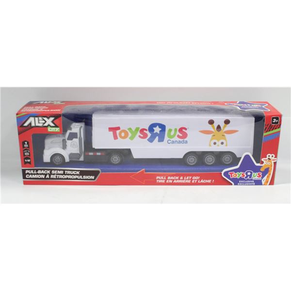 ALEX CITY TOYS R US EXCLUSIVE PULL-BACK SEMI TRUCK