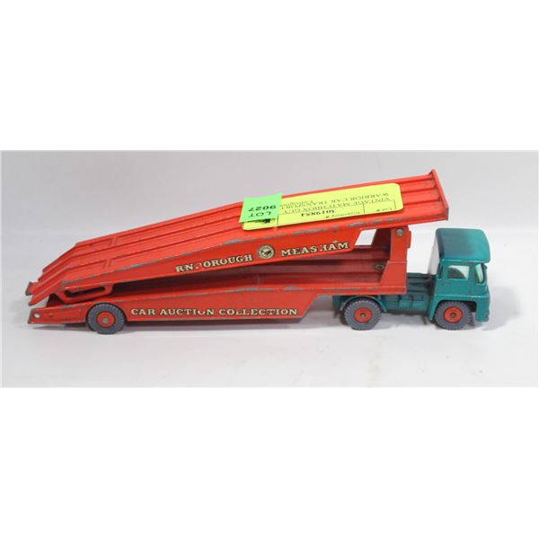 VINTAGE MATCHBOX GUY WARRIOR CAR TRANSPORTER