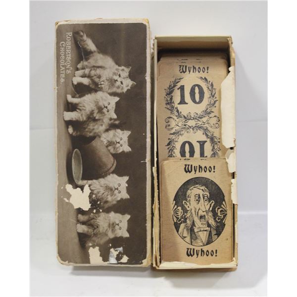 ANTIQUE PARKER BROTHERS COMICAL GAME OF WHO CARD