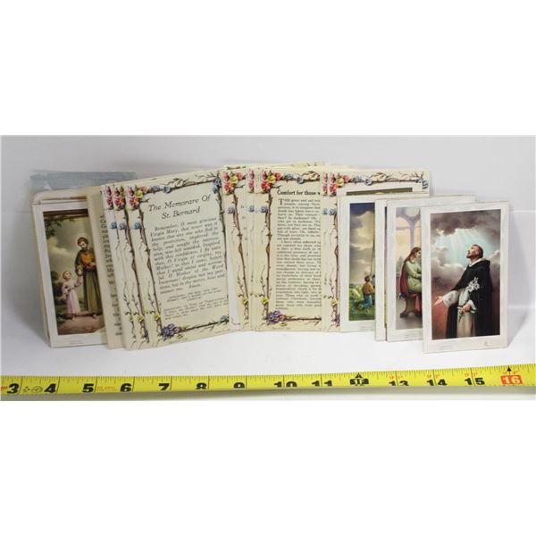 LOT OF VINTAGE HOLY PRAYER CARDS
