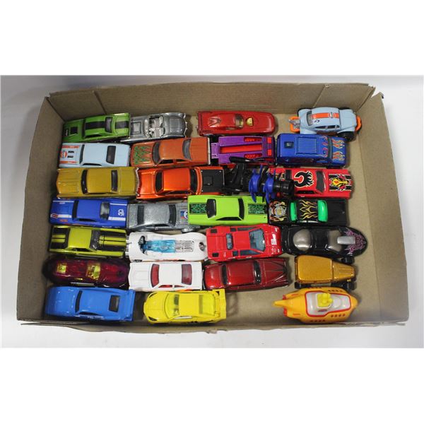 FLAT OF VARIOUS HOT WHEELS DIECAST CARS
