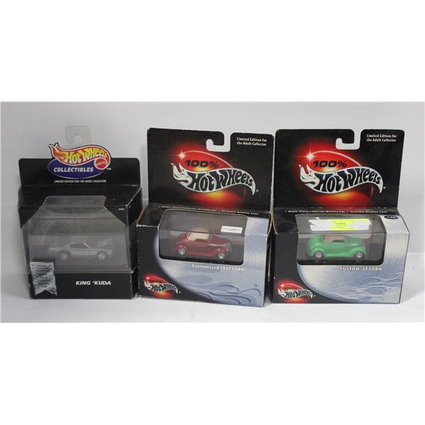 3 VINTAGE HOTWHEELS