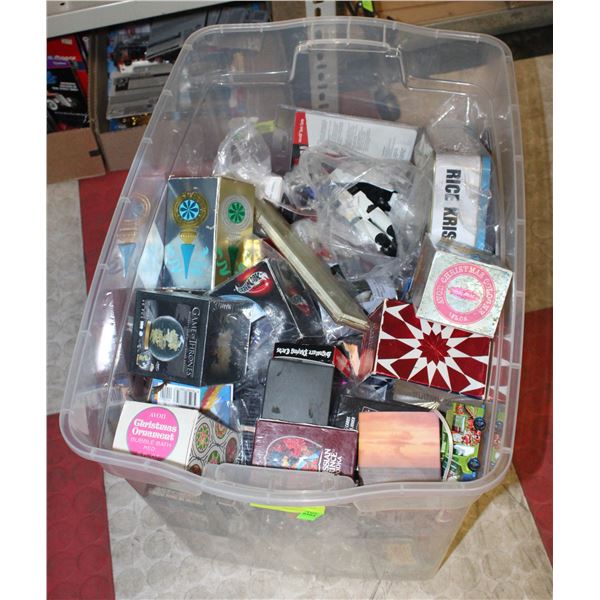 TOTE OF ASSORTED PLAYING CARDS + OTHER