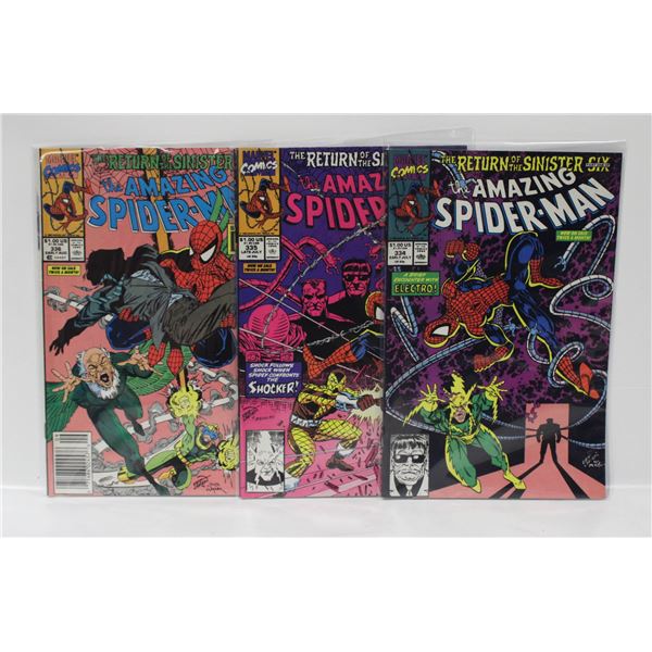 AMAZING SPIDER-MAN #334/335/336
