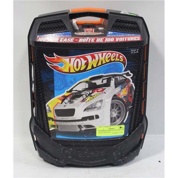 HOTWHEELS ROLLER 100 CAR CASE WITH CONTENTS