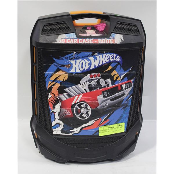 HOTWHEELS ROLLER 100 CAR CASE WITH CONTENTS
