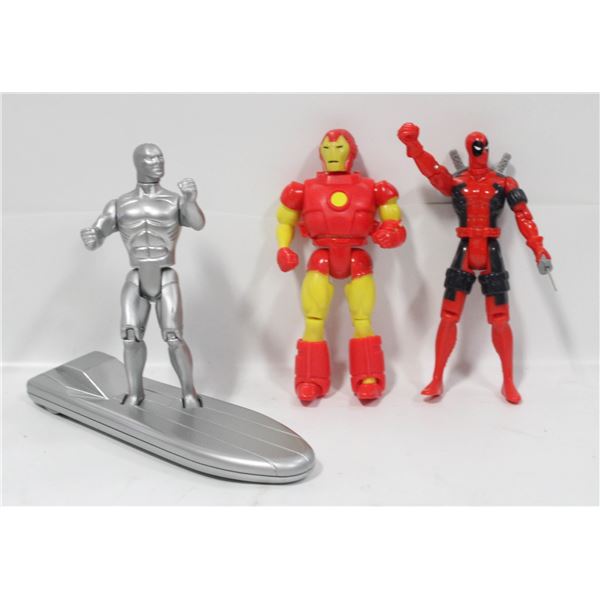 VINTAGE TOY BIZ MARVEL X-MEN SILVER SUFER,IRON MAN