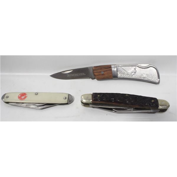 3 VINTAGE FOLDING POCKET KNIVES