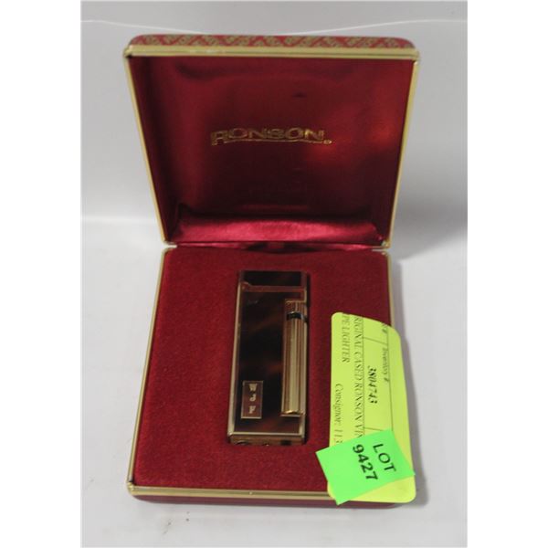 ORIGINAL CASED RONSON VINTAGE PIPE LIGHTER