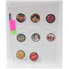 Image 1 : SET OF COCA-COLA POGS 8 TOTAL