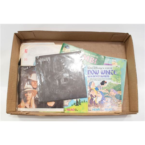 FLAT OF COLLECTABLE 45'S DISNEY, ABBA, ETC