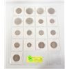Image 1 : SHEET OF 17 VARIOUS CANADIAN COINS 1960 - 1980S