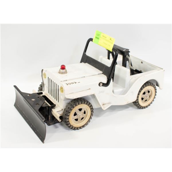 METAL TONKA JEEP W/FRONT PLOW ATTACHMENT