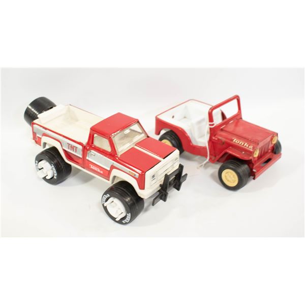2 VINTAGE TONKA TRUCKS