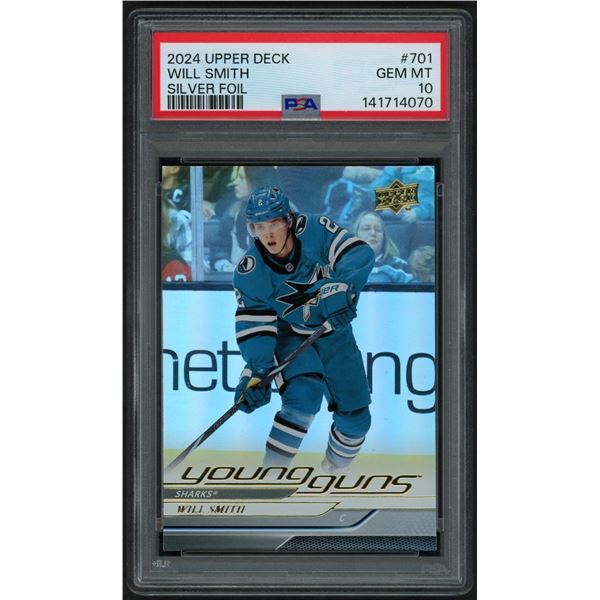 2024 Upper Deck Will Smith Young Guns Silver Foil SP - PSA 10