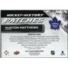 Image 2 : 2025-26 Upper Deck Black Diamond Auston Matthews Hockey History Patch Auto #02/10