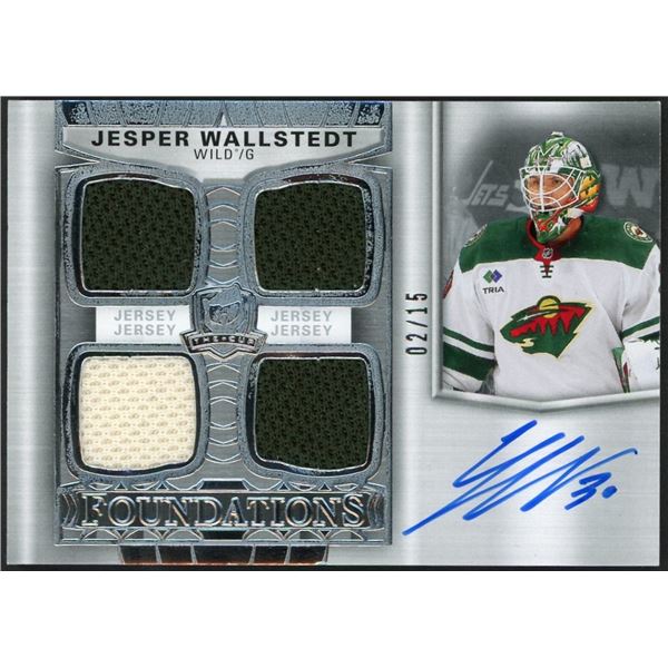 2024-25 Upper Deck The Cup Jesper Wallstedt Foundations Autograph #2/15