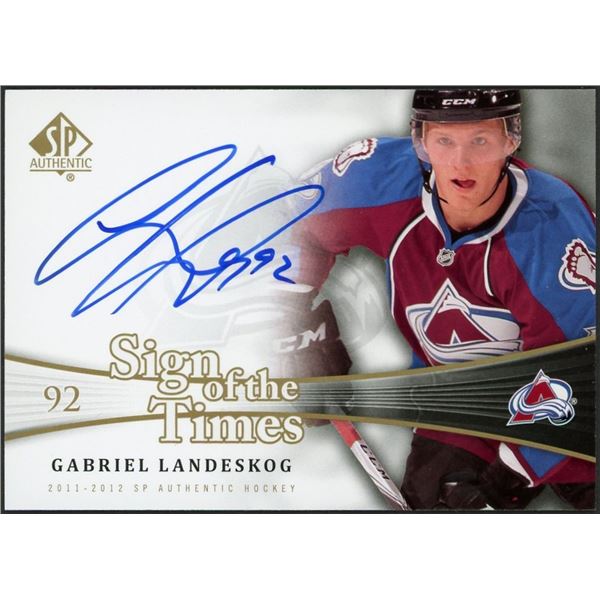 2011-12 SP Authentic Gabriel Landeskog Sign of the Times autograph