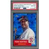 Image 1 : 2022 Topps Chrome Platinum Anniversary Pedro Martinez Blue Atomic Refractor #87/100 - PSA 10