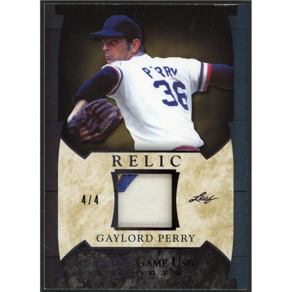 2022 Leaf In the Game Used Sports Gaylord Perry Game-Used Relic #4/4