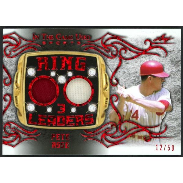 2022 Leaf In the Game Used Sports Pete Rose Ring Leaders #12/50