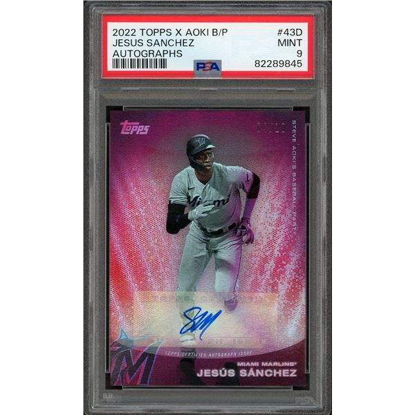 2022 Topps Steve Aoki Baseball Party Jesus Sanchez Auto #04/10 - PSA 9(pop 1)