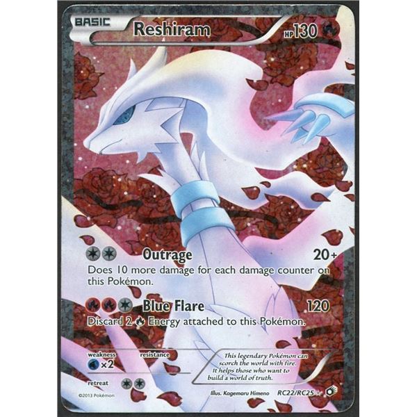 2013 Pokemon Reshiram Full Art Legendary Trasures - MP+