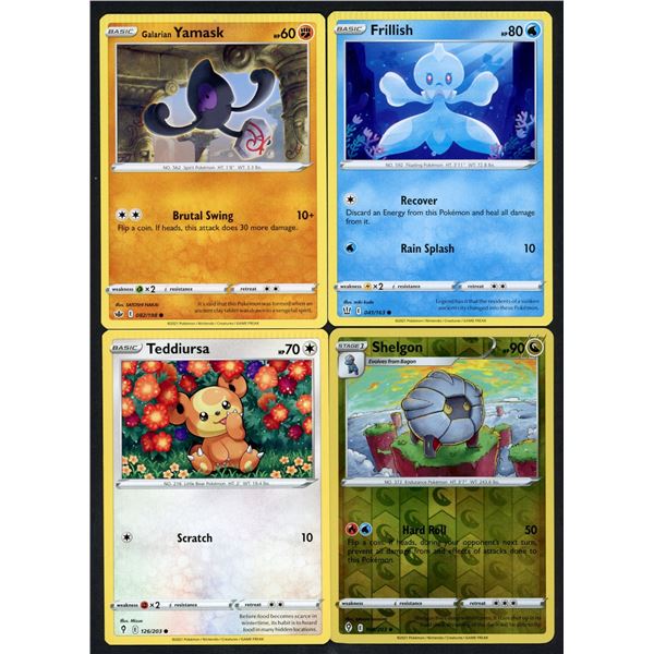 4x Lot of Pokémon factory crimp defect cards