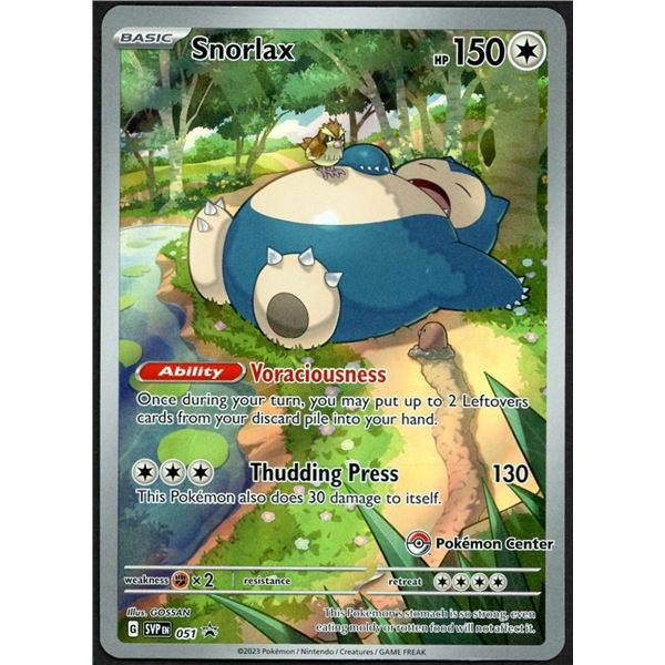 2023 Pokémon Snorlax Pokémon Center Stamped Promo - NM