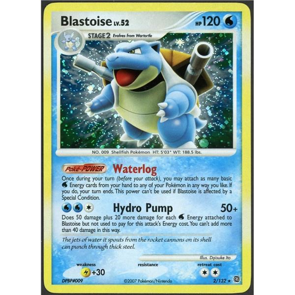 2007 Pokemon Blastoise Holo - Diamond & Pearl Secret Wonders - LP