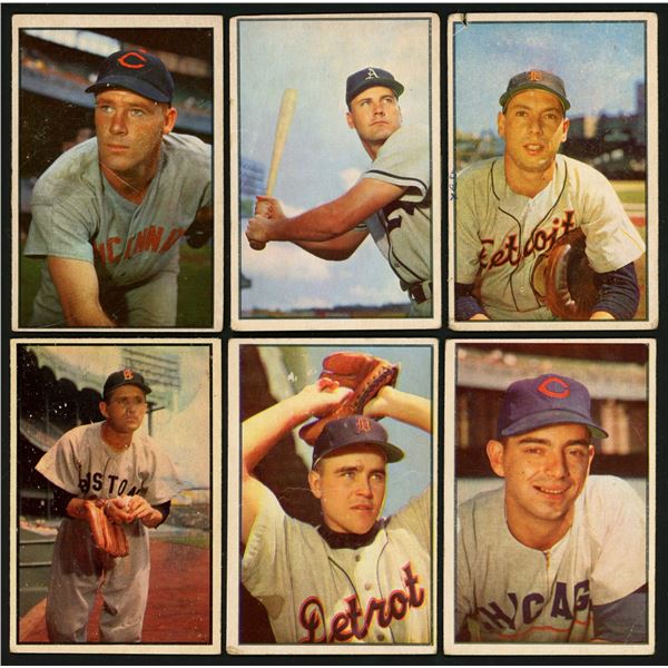 Lot of 16 x 1953 Bowman Color Baseball Cards