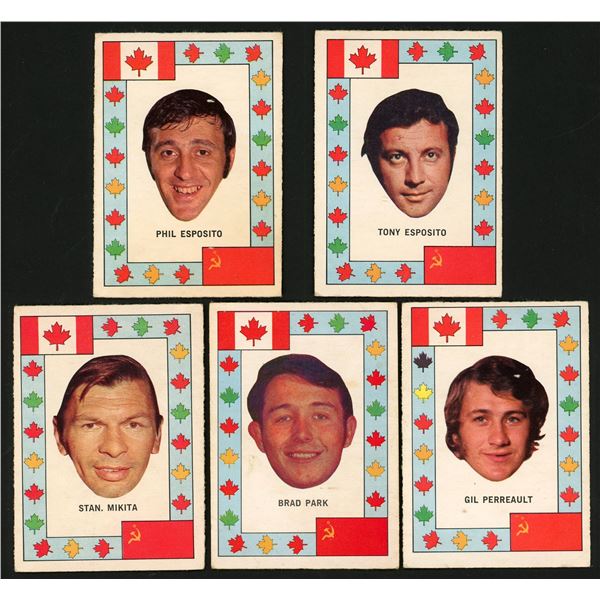 Lot of 5 x 1972-73 O-Pee-Chee Team Canada Inserts (HOFers!)