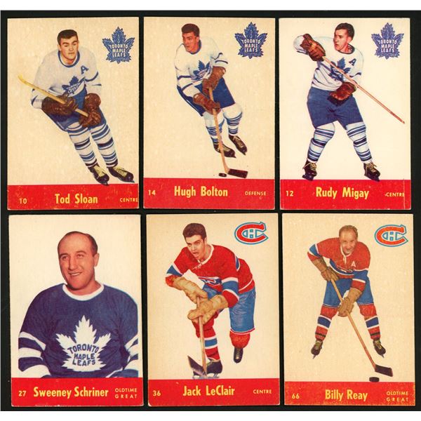 Lot of 6 x 1955-56 Parkhurst Hockey Cards