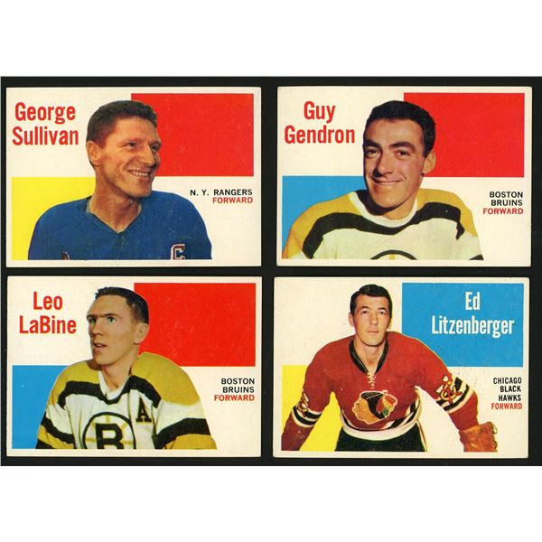Lot of 8 x 1960-61 Topps Hockey Cards