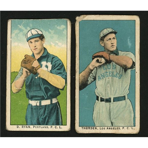 Lot of 2 x 1910 T212 Obak Cigarettes Baseball Cards