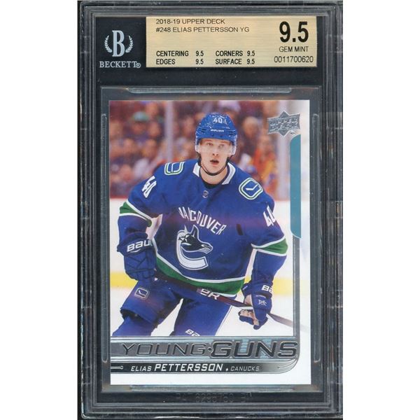 2018-19 Upper Deck Young Guns Elias Pettersson - BGS 9.5