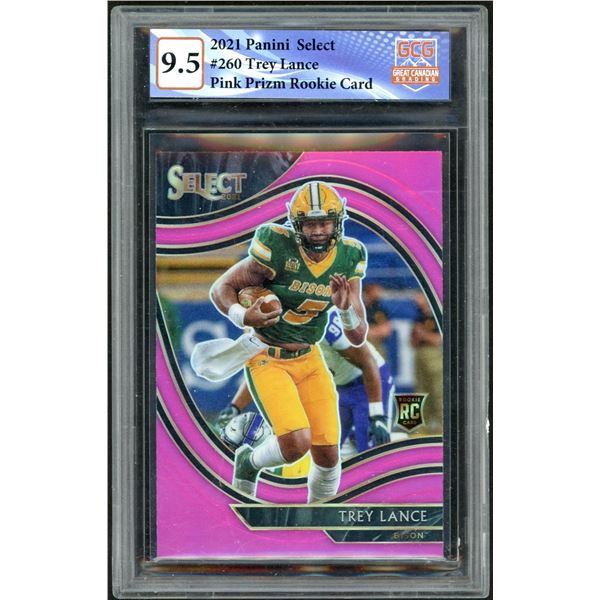 2021 Panini Select Trey Lance Pink Prizm - GCG 9.5