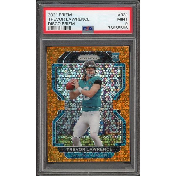 2021 Panini Prizm Trevor Lawrence Disco Prizm - PSA 9