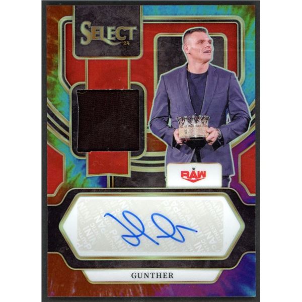 2024 Select WWE Gunther Tie Dye Patch Autograph #07/25