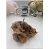 Image 1 : 4.6 INCH  HIGH GRADE CITRINE CANDLE HOLDER (HEATED AMETHYST)