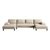 Image 1 : Black Oversized Sectional Couches for Living Room Extra Large Deep Seat Adjustable 2-Level Depth Bac