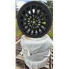Image 1 : Hyundai Black Alloy Wheels with Mounted Tires