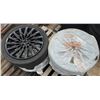 Image 3 : Hyundai Black Alloy Wheels with Mounted Tires