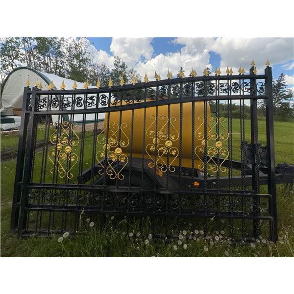Black and Gold Iron Decorative Fence Panels